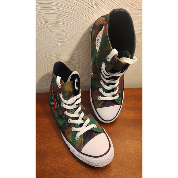 Converse CT ALL STAR Hi Top Sneaker Camo Rose Women Size 8 M 6 Seldom Worn Mint - Picture 4 of 9